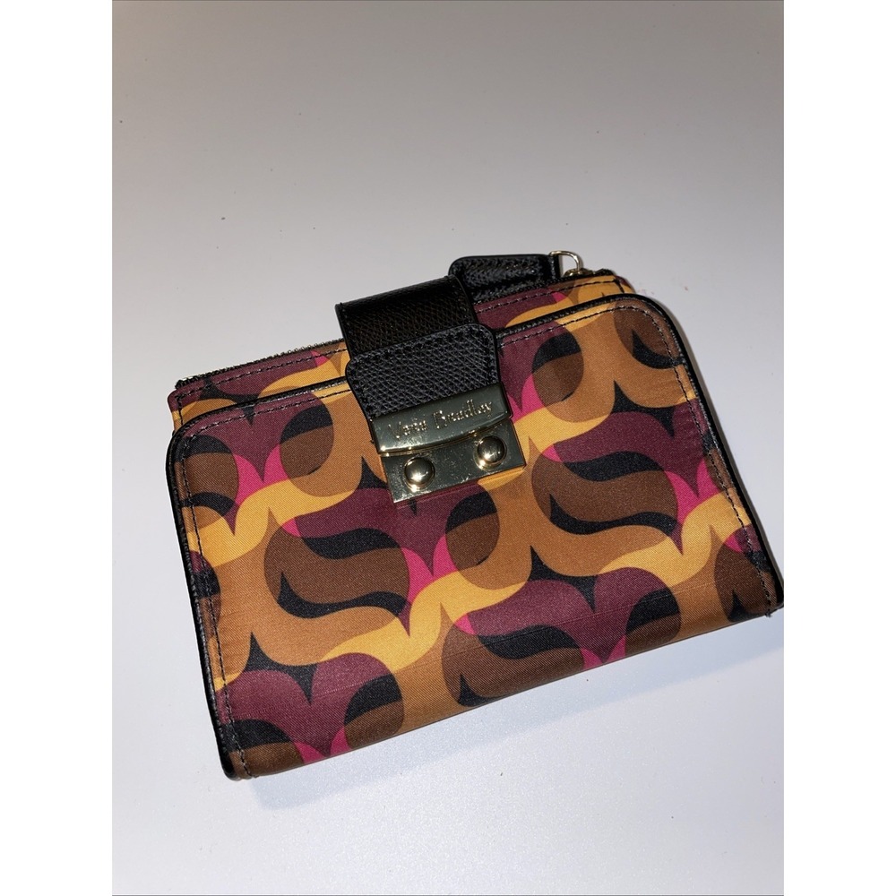 Vera Bradley Multi-Color Geometric Print Wallet (brown, gold, pink, black)